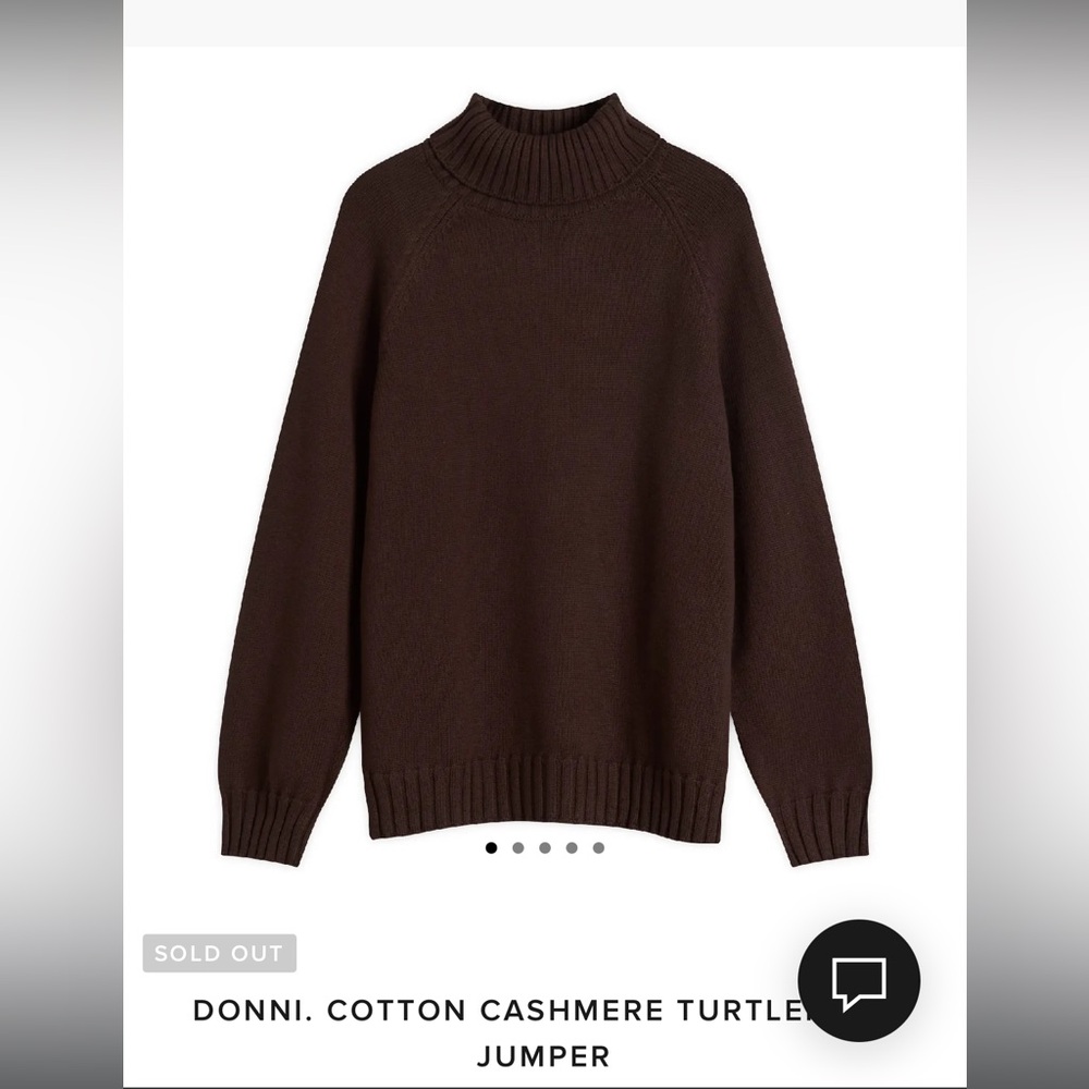 Donni cotton cashmere turtle neck sweater